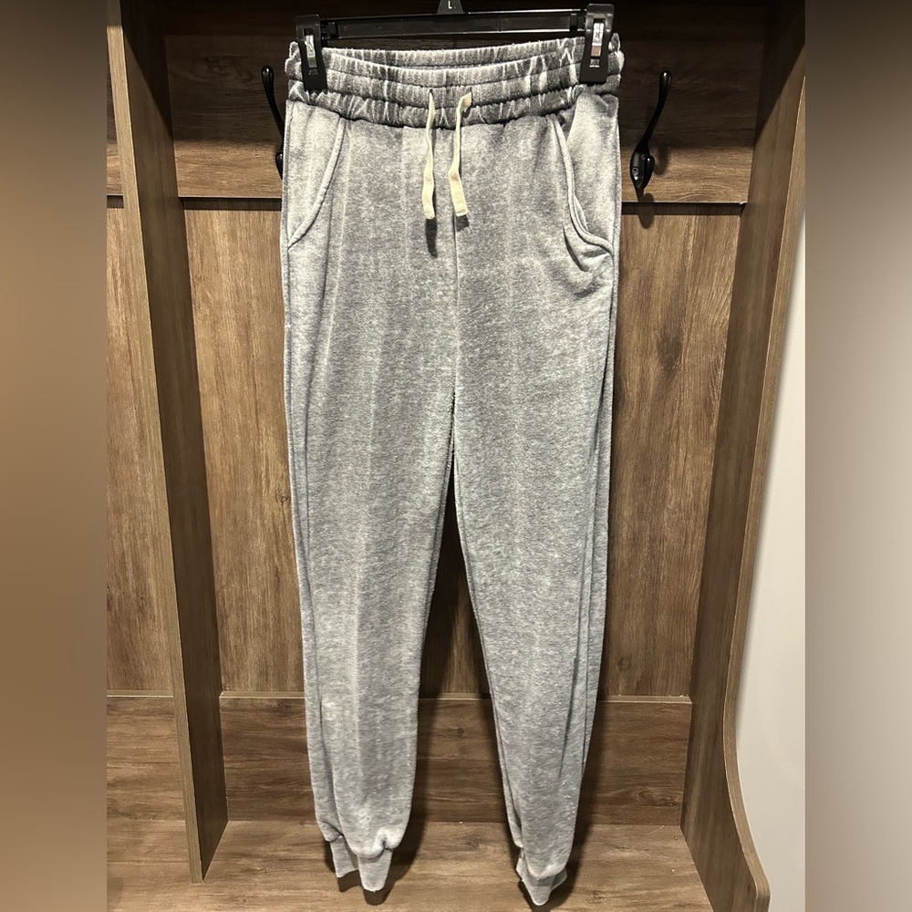 Gray Fleece Lined Jogger Pants